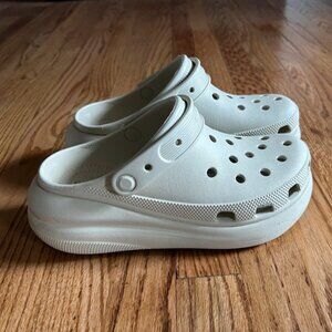 Taupe Crush Clog Platform Crocs Size 8